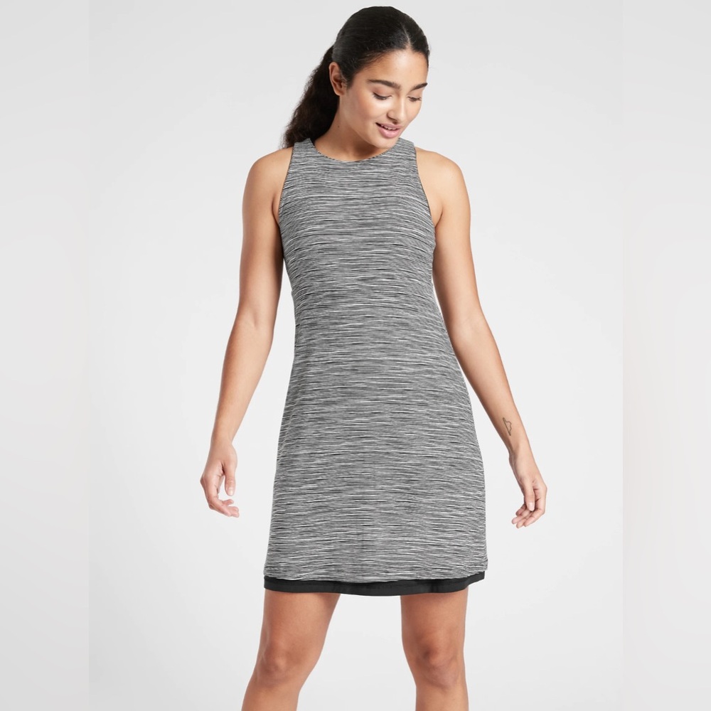 Athleta 2-n-1 Reversible Santorini Tank Dress Petite Small Carry On Only - Picture 4 of 14